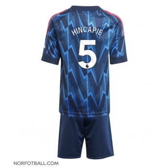 Billige Fotballdrakt Arsenal Piero Hincapie #5 Replika Bortedraktsett Barn 2025-26 Kortermet (med bukser)